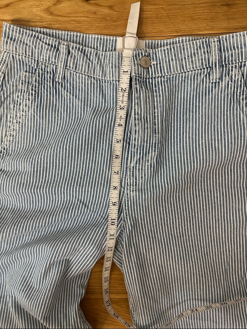 NWT Reformation Diego Mid Rise Baggy Utility Jeans in Island Stripe - Picture 12 of 13